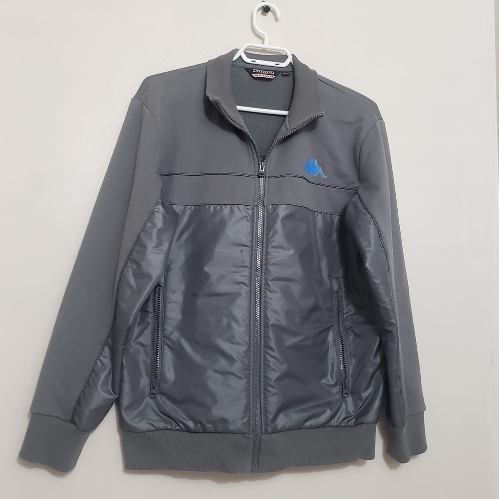 Kappa Vintage Muted Grey Blue Men's Zip Up Jacket
